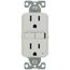 Self-Test Tamper-Resistant GFCI Duplex Receptacle, 15A, Slim, 5-15R, Back & Side Wire - 125V (White)