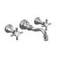 Weymouth Chrome 2 Handle High Arc Wall Mount Bathroom Faucet w/ M-pact Wall Mount Valve And Drain, TS42112-9700-L