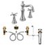 Weymouth Chrome 2 Handle High Arc Bathroom Faucet w/ M-pact Wall Mount Valve And Drain, TS42114-9000-L