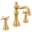 Weymouth Two Handle High Arc Bathroom Faucet w/ Cross Handles (Brushed Gold), TS42114BG