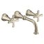 Colinet Brushed Nickel 2 Handle Wall Mount Bathroom Faucet, TS44105BN