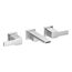 90 Degree Chrome 2 Handle Wall Mount Bathroom Faucet, TS6730