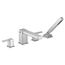 90 Degree 2 Handle Roman Tub Faucet Includes Hand Shower (Chrome), TS914