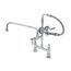 Spray Assembly, 8" Deck Mount Base, 12" Add-On Faucet, Spray Valve, SS Flex Hose (Polished Chrome), B-0178