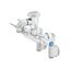 Service Sink Faucet, Wall Mount, Adjustable Center, Vacuum Breaker, Pail Hook, Integral Stop (Polished Chrome), B-0669-01