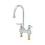 Lavatory Faucet, Deck Mount, 4" Centers, Swivel Gooseneck, Aerator, 1/2" NPSM Male Shanks (Polished Chrome), B-0874-133X