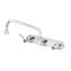 2.2 GPM 2 Handle 8" Centerset Wall Mount Double Lever Handle Workboard Faucet (Chrome), B-1128