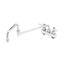 Workboard Faucet, Deck Mount, 4" Centers, 18" Double Joint Nozzle, Lever Handles (Chrome Plated), B-1131