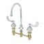 Medical Faucet, 8" Centers, Swivel Gooseneck w/ 1.5 gpm Laminar Device, 4" Wrist Handles (Polished Chrome), B-2866-05-LF15