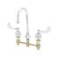 Medical Faucet, 8" Centers, 133X Swivel Gooseneck, 4" Wrist Action Handles, Ceramas (Polished Chrome), B-2866-05CR
