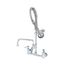 Mini Pre-Rinse Unit, 8" Wall Mount Base, B-0107, 8" Swivel Nozzle, Lever Handles, Wall Bracket (Polished Chrome), MPZ-8WLN-08