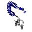 Pet Grooming Faucet, Deck, 8" Centers, Aluminum Spray Valve, Coiled Hose, 8" Add-On Faucet (Polished Chrome), PG-8DSAN-08