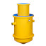 Trapzilla Solids Separator, 4" Inlet/Outlet, 18" Extension Collar, 95 Gallon Solids Capacity (150 GPM)