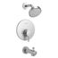 Serin 1.75 gpm/6.6 L/min Tub and Shower Trim Kit w/ Water-Saving 3-Function Shower Head, Double Ceramic Pressure Balance Cartridge w/ Lever Handle, TU064508.002 (Chrome)