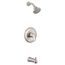 Colony PRO 1.75 gpm/6.6 L/min Tub and Shower Trim Kit w/ Water-Saving Showerhead, Double Ceramic Pressure Balance Cartridge w/ Lever Handle (Brushed Nickel)