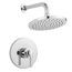 Studio S 1.8 gpm/6.8 L/min Shower Trim Kit w/ Rain Showerhead, Double Ceramic Pressure Balance Cartridge w/ Lever Handle (Chrome)