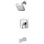 Townsend 1.75gpm/6.6 L/min Tub and Shower Trim Kit w/ Water-Saving Showerhead, Double Ceramic Pressure Balance Cartridge w/ Lever Handle (Chrome)
