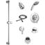 Commercial Shower System Trim Kit 1.5 gpm/5.7 Lpm w/ 36" Slide Bar, Hand Shower and Showerhead (Chrome)