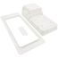 Recessed TV Box for Power and Low Voltage (White)
