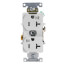 Heavy-Duty Tamper/Weather Resistant Industrial Specification Grade Duplex Receptacle, 2P, 20A, NEMA 5-20R - White (125V)