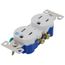 Residential Grade Tamper & Weather-Resistant Duplex Receptacle, 15A, 2P, 3W, NEMA  5-15R, Side & Push Wire - White (125V)