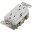 Self-Test Tamper & Weather Resistant GFCI Duplex Receptacle, 15A, Slim, 5-15R, Back & Side Wire - 125V (White)