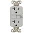 Self-Test Tamper & Weather Resistant GFCI Duplex Receptacle, 20A, Slim, 5-20R, Back & Side Wire - 125V (White)