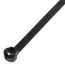 7" Nylon Cable Tie w/ Stainless Steel Lock, 50 lbs. Tensile - Pack of 100 (UV Black)