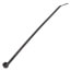 7" Nylon Cable Tie w/ Stainless Steel Lock, 50 lbs. Tensile - Pack of 100 (UV Black)