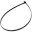 24" Nylon Cable Tie w/ Stainless Steel Lock, 120 lbs. Tensile - Pack of 50 (UV Black)