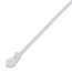 6" Nylon Integrated Hole Mounting Cable Tie w/ #8 Screw for Mounting, 40 lbs. Tensile - Pack of 100 (Natural)