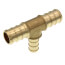 1/2" PEX x 1/2" PEX x 3/8" PEX Brass Tee (Lead Free)