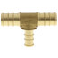 1/2" PEX x 1/2" PEX x 3/8" PEX Brass Tee (Lead Free)