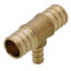 3/4" PEX x 3/4" PEX x 3/8" PEX Brass Tee (Lead Free)