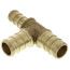 1/2" PEX x 3/8" PEX x 1/2" PEX Brass Tee (Lead Free)