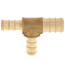 1/2" PEX x 3/8" PEX x 3/8" PEX Brass Tee (Lead Free)