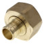 3/4" PEX Crimp x 1" NPSM Brass Swivel Adapter (Lead Free)