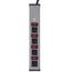 4 Outlet Grey Deluxe Control Power Strip, Lighted Switch, Snap-On Mount, 13" Length (6 ft. Cord)