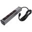 4 Outlet Grey Deluxe Control Power Strip, Lighted Switch, Snap-On Mount, 13" Length (6 ft. Cord)