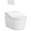 CWT4474547CMFGA#MS Washlet + Rp Wall Hung D Shape Toilet w/ RW Bidet Seat & Duofit In Wall 1.28 & 0.9 GPF Auto Dual Flush Tank System (Matte Silver)