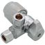 1/2" Sharkbite Max x 3/8" x 3/8" OD Compression Dual Outlet Angle Stop Valve (Lead Free)