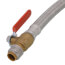 1/2" Sharkbite Max Ball Valve x 3/4" FIP Stainless Steel Braided Water Heater Connector, Lead Free (18" Length)