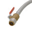 3/4" Sharkbite Max Ball Valve x 3/4" FIP Stainless Steel Braided Water Heater Connector, Lead Free (18" Length)