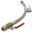 3/4" Sharkbite Max Ball Valve x 3/4" FIP Stainless Steel Braided Water Heater Connector, Lead Free (18" Length)