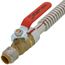 1/2" X 3/4" FIP, 18" Stainless Steel Corrugated SharkBite Max Water Heater Connector with Ball Valve