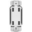 4-Port USB Receptacle Device - White (4.2A, 125V, 25W)