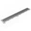 48" Complete Universal Infinity Drain Kit w/ PVC Channel & Squares Pattern Grate (Satin Stainless)