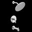 Cia Chrome M-CORE 3 Series Tub/Shower Trim, 2.5 gpm, UT3363