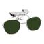 Uvex Hard Hat Clip Lenses, Metal, Green Clip-On Attachment