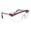 Astrospec 3000 Anti-Fog & Scratch-Resistant Safety Glasses, Polycarbonate, Clear Lenses, Full-Framed, Red/White/Blue Frame